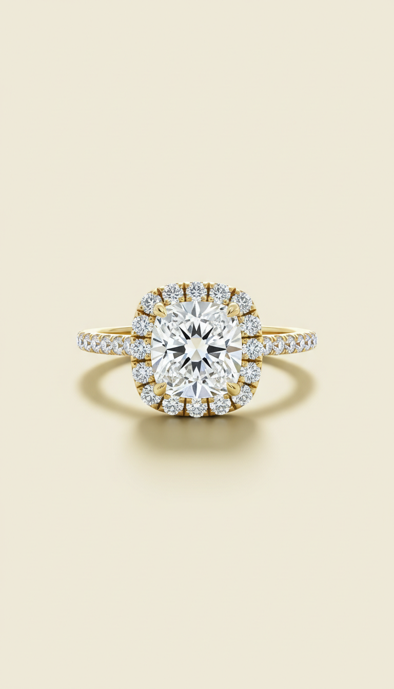 Gold Diamond Ring Signature Design