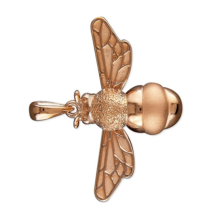 Bumble Bee Pendant 18ct Rose Gold Plated Hallmarked All Chain Lengths