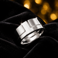 Sterling Silver Ring Interlocking 925 Hallmarked Size H - M British Made
