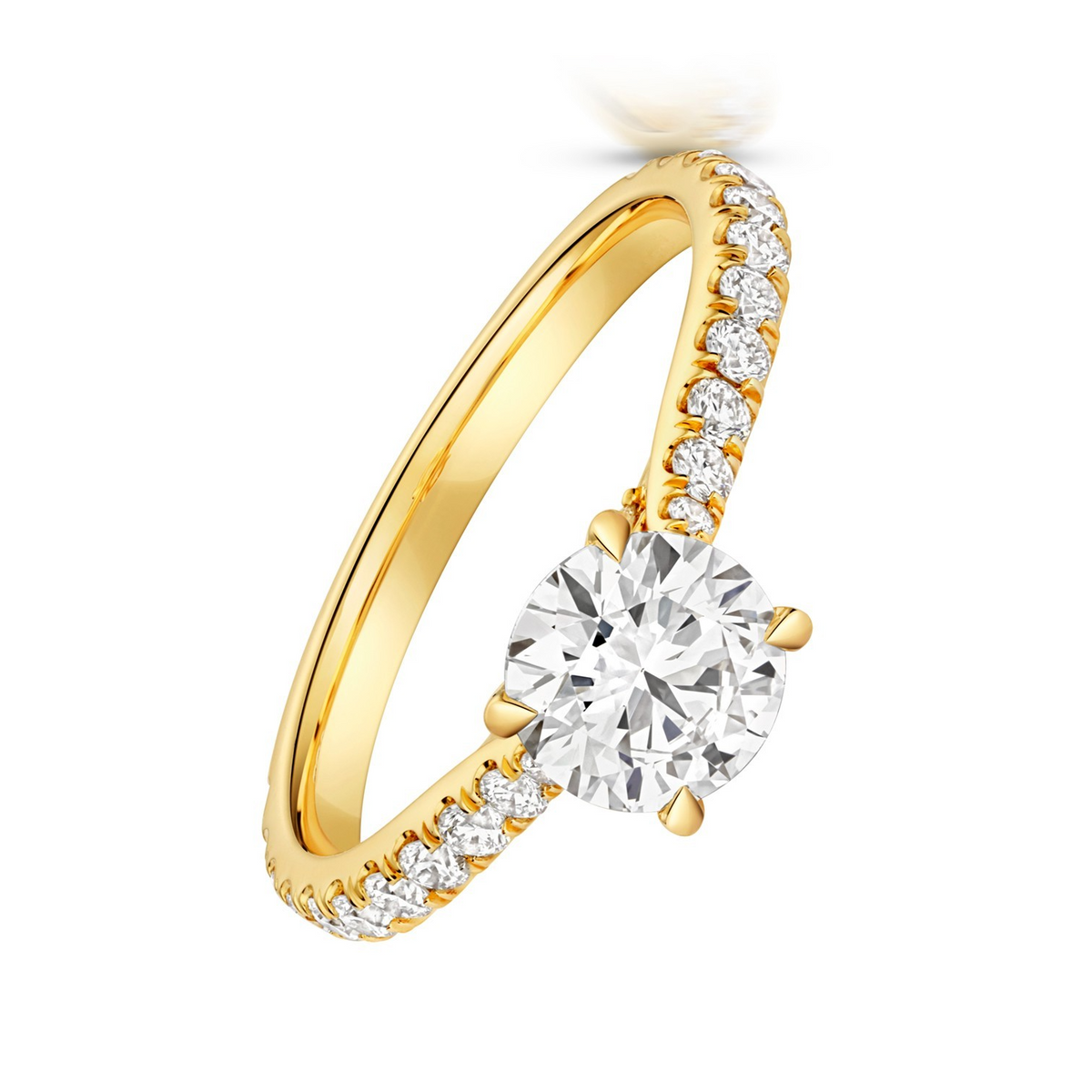 33 Lab-Grown Diamond Engagement Ring 18ct Yellow Gold Hallmarked Sizes J - Q