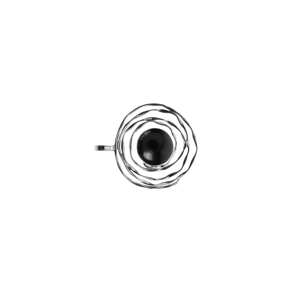 Black Onyx Flush Web Pendant Sterling Silver Hallmarked All Chain Lengths