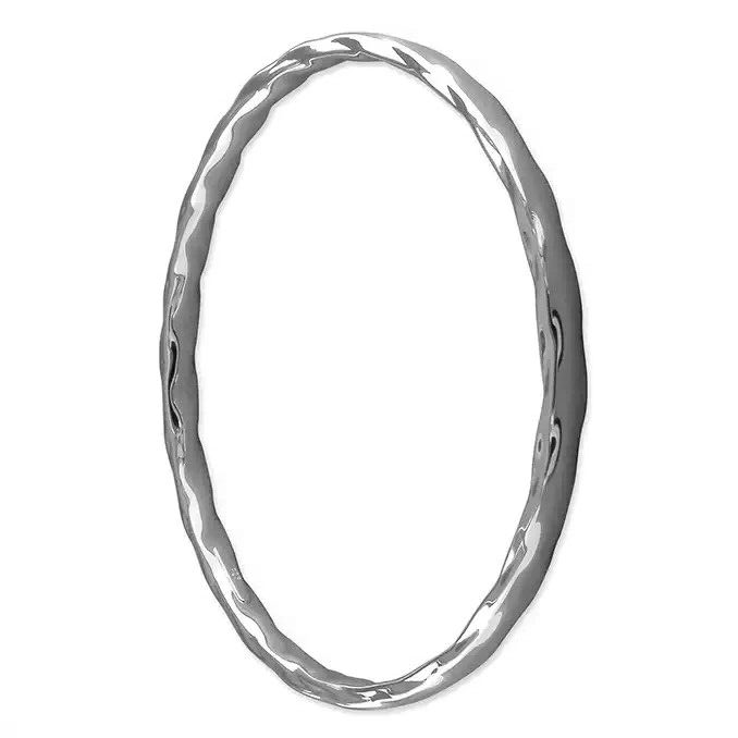Twisted Hollow Slave Bangle Sterling Silver 925 Hallmark British Made Brand New