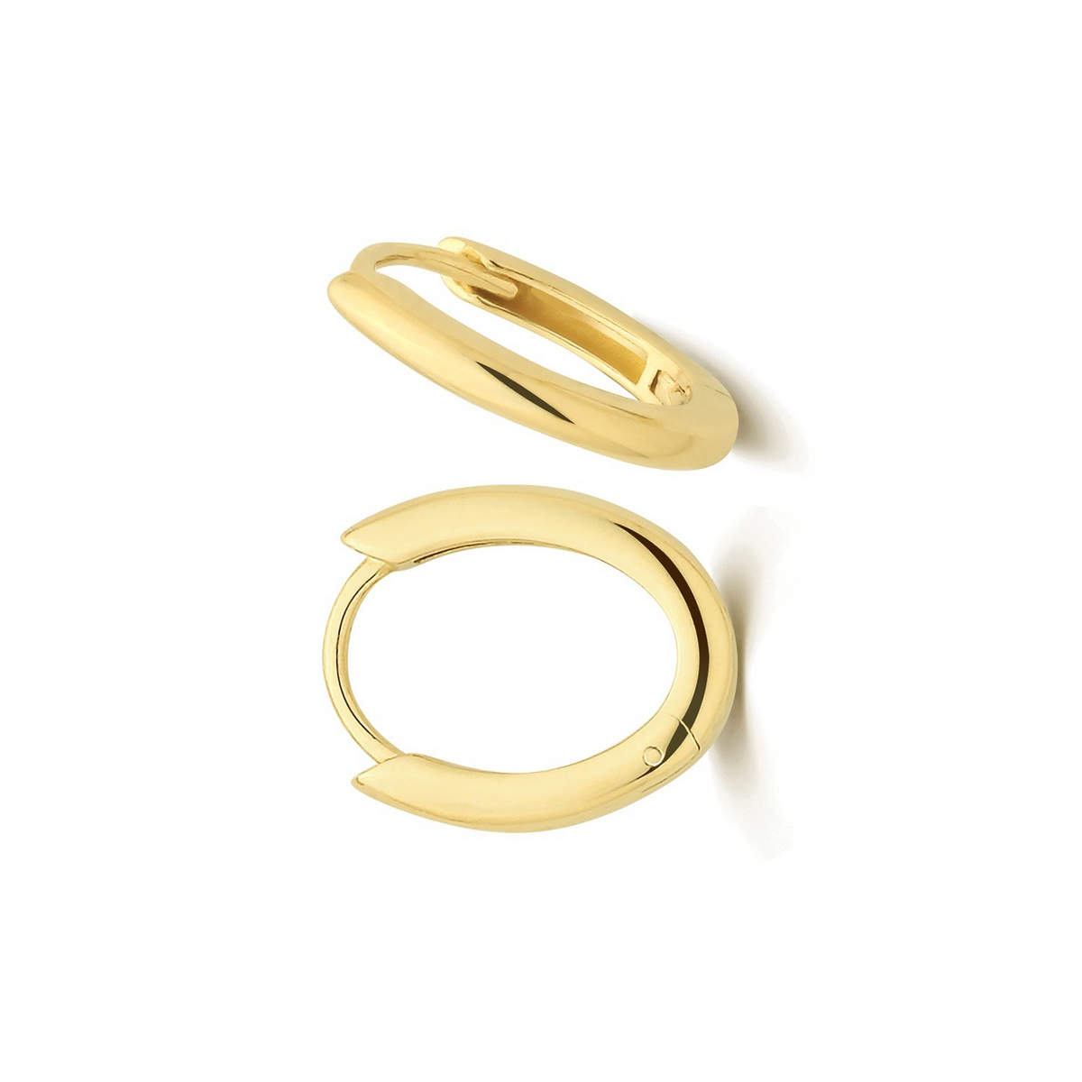 10mm 9ct Yellow Gold Hoop Earrings British Made 375 Hallmarked Brand New Boxed