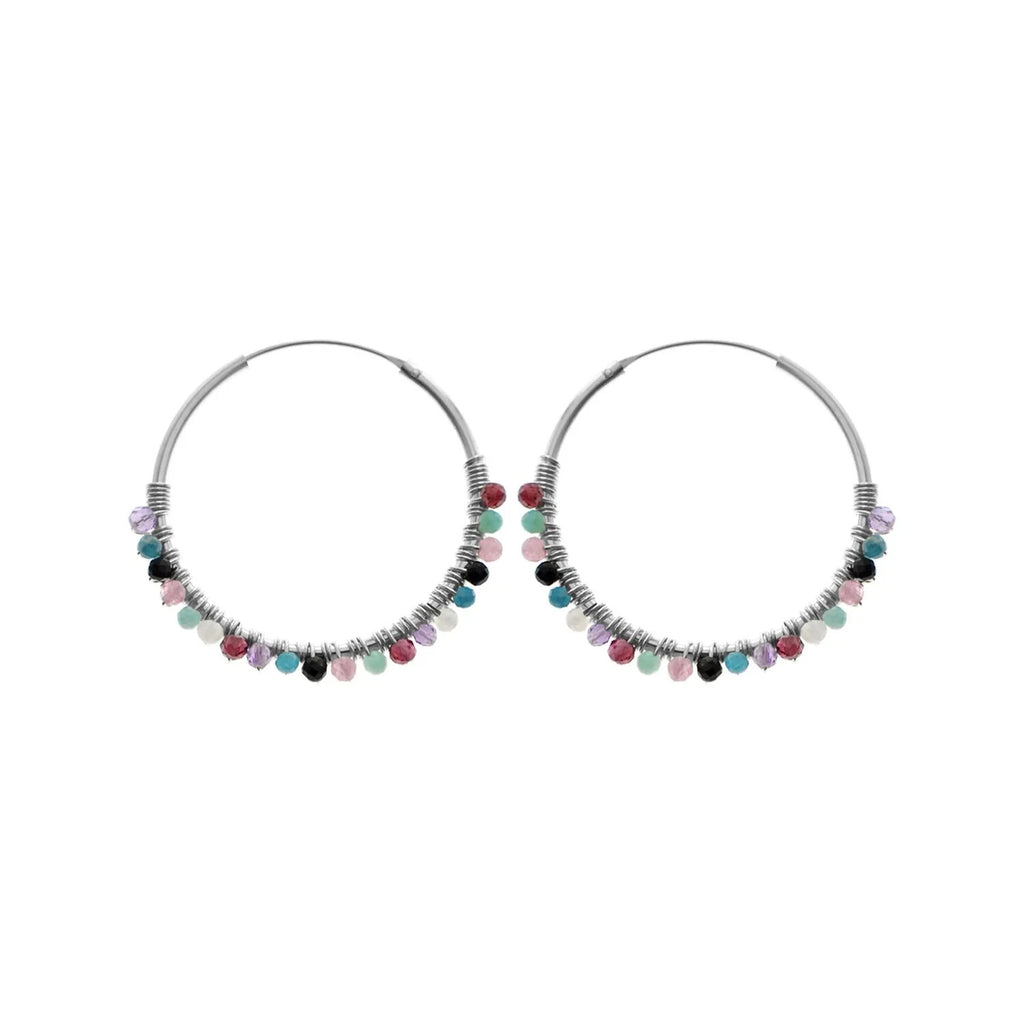 Avianna 30mm Sleeper Hoop Earrings Sterling Silver 925 Hallmark Brand New Boxed