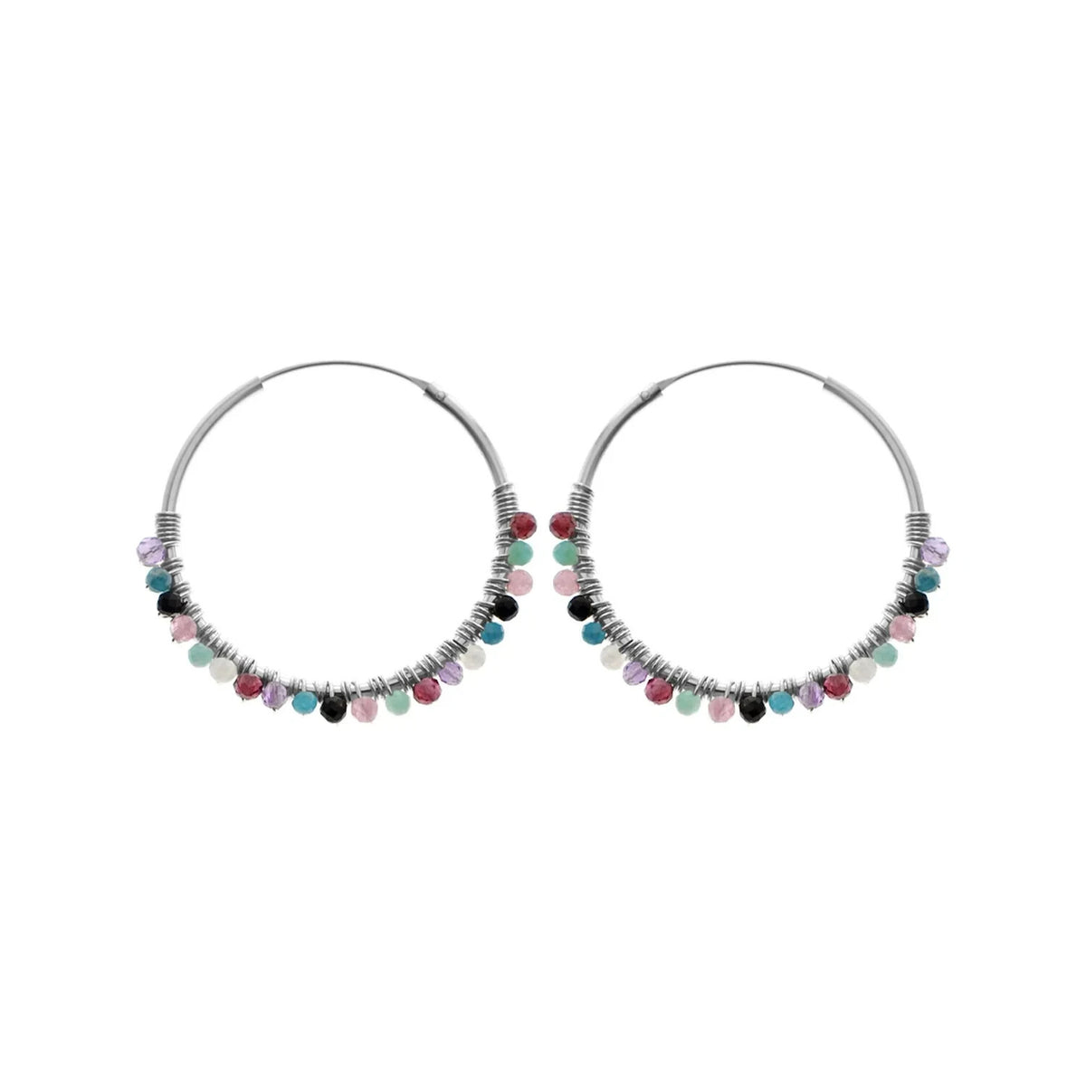 Avianna 30mm Sleeper Hoop Earrings Sterling Silver 925 Hallmark Brand New Boxed