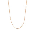 5 Flush Natural Diamond Necklace 18ct Rose Gold Hallmarked British Made