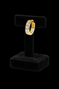 Mens 6 Stone Huggie Hoop Earring 9ct Yellow Gold 375 Hallmarked Brand New Boxed