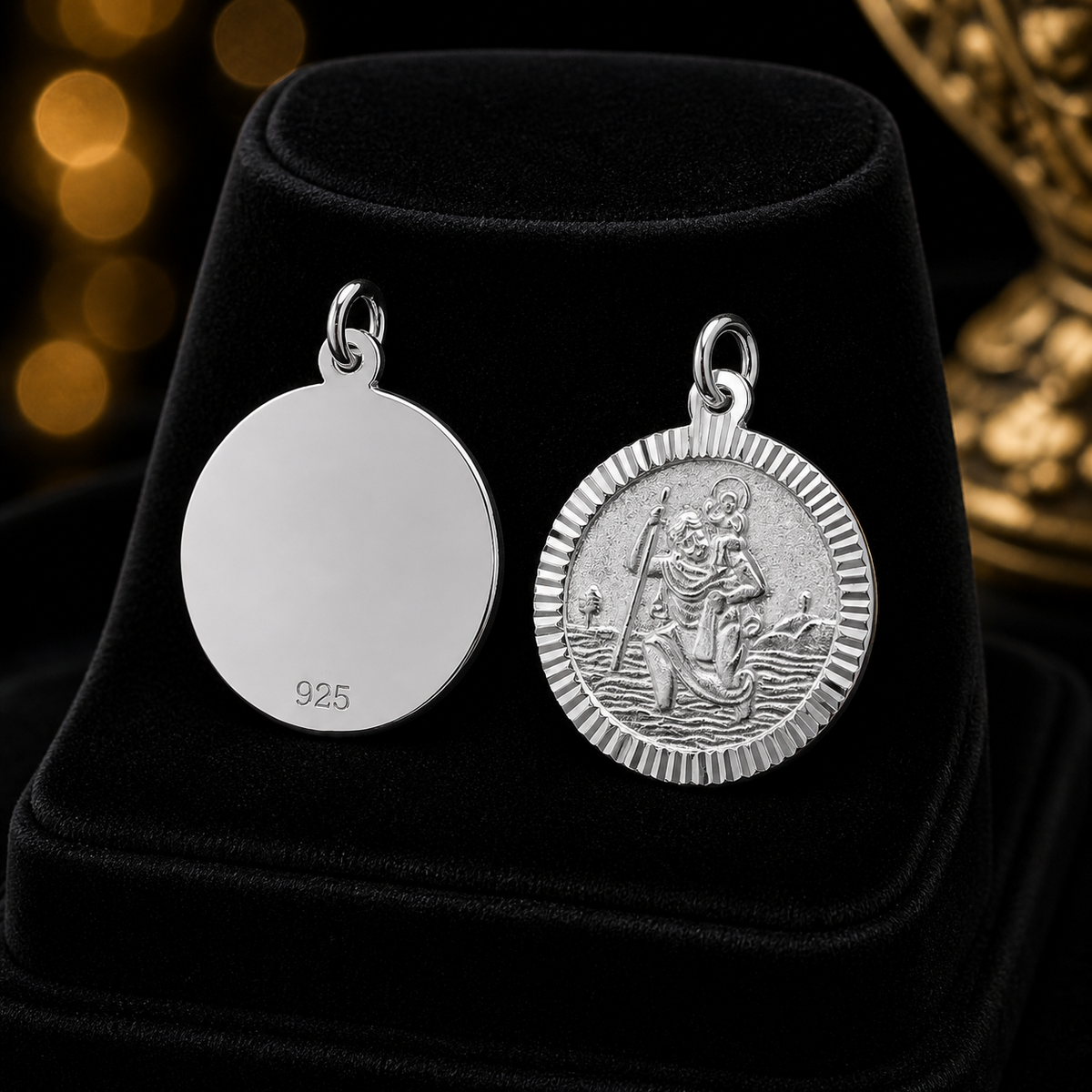 St Christopher Pendant Sterling Silver 925 Hallmarked All Chain Lengths