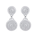 Channel Set Drop Earrings Sterling Silver 925 Hallmarked Brand New Boxed