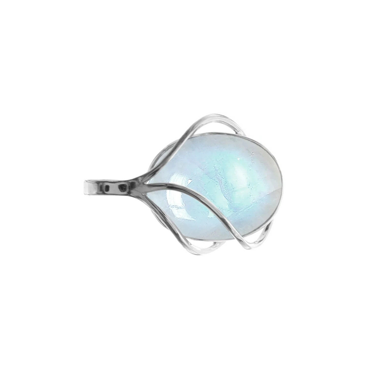 Triple Overlay Moonstone Pendant Sterling Silver Hallmarked All Chain Lengths