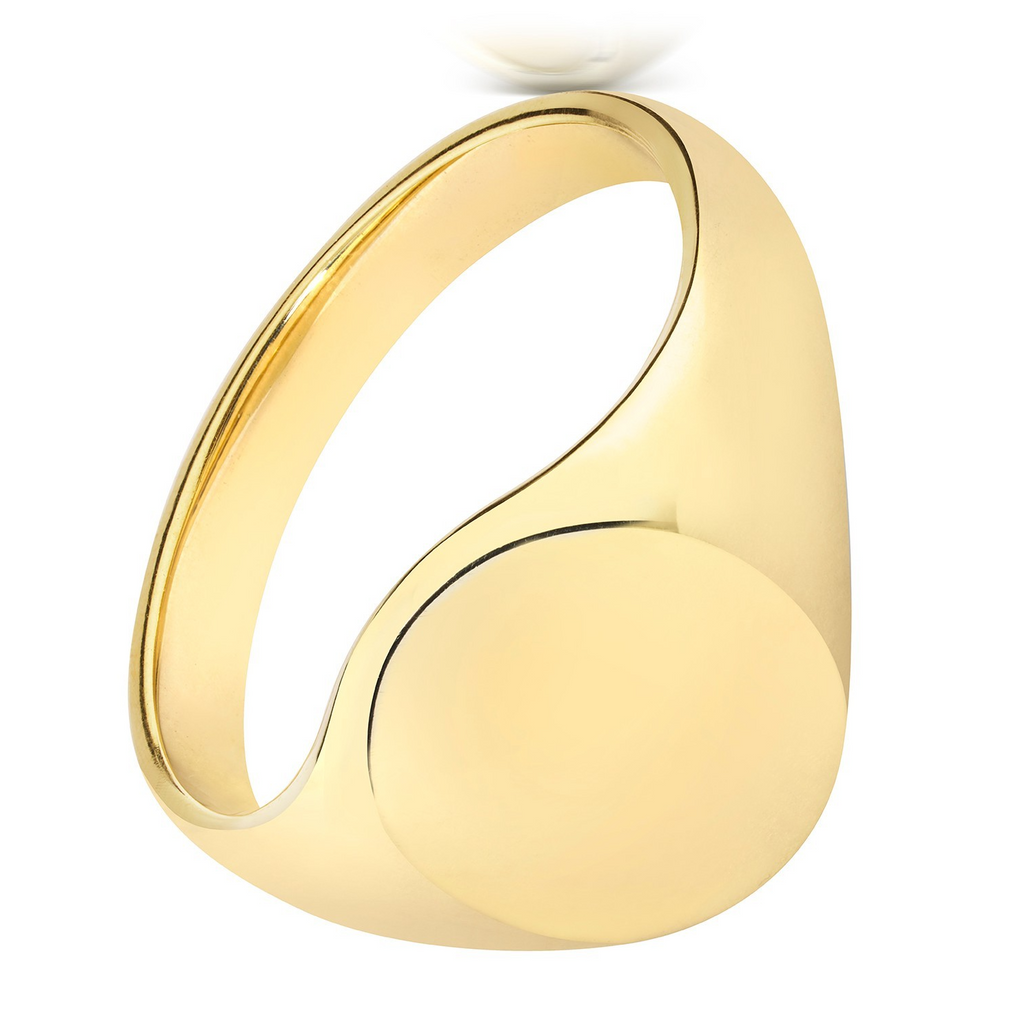 Mens 9ct Yellow Gold Signet Ring 375 Hallmarked British Made Size K - Z