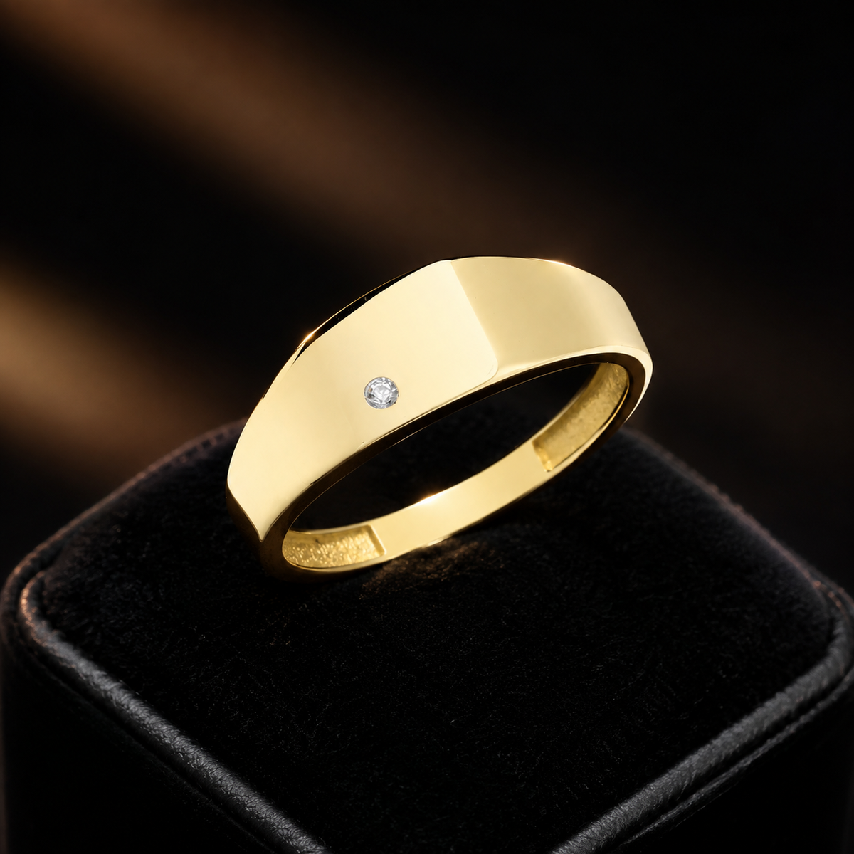Flush Square Signet Ring 9ct Yellow Gold 375 Hallmarked Sizes G - T British Made