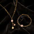 North Star Necklace and Bracelet Set 9ct Yellow Gold 375 Hallmarked Brand New