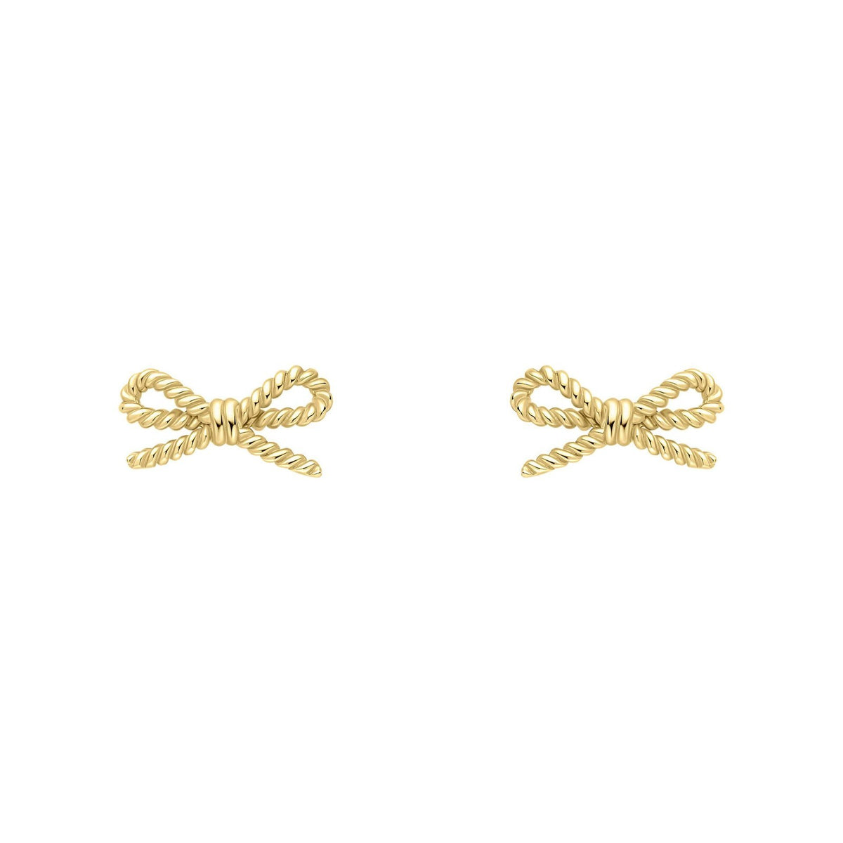 Classic Bow Stud Earrings 9ct Yellow Gold 375 Hallmarked British Made