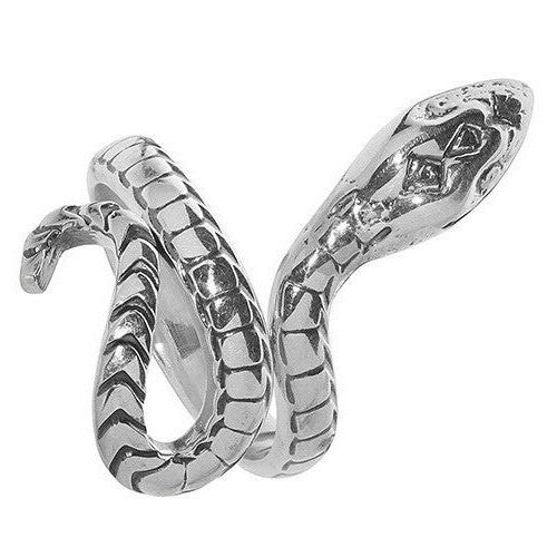 Sterling Silver Snake Ring Wrap 925 Hallmarked Size L - T British Made