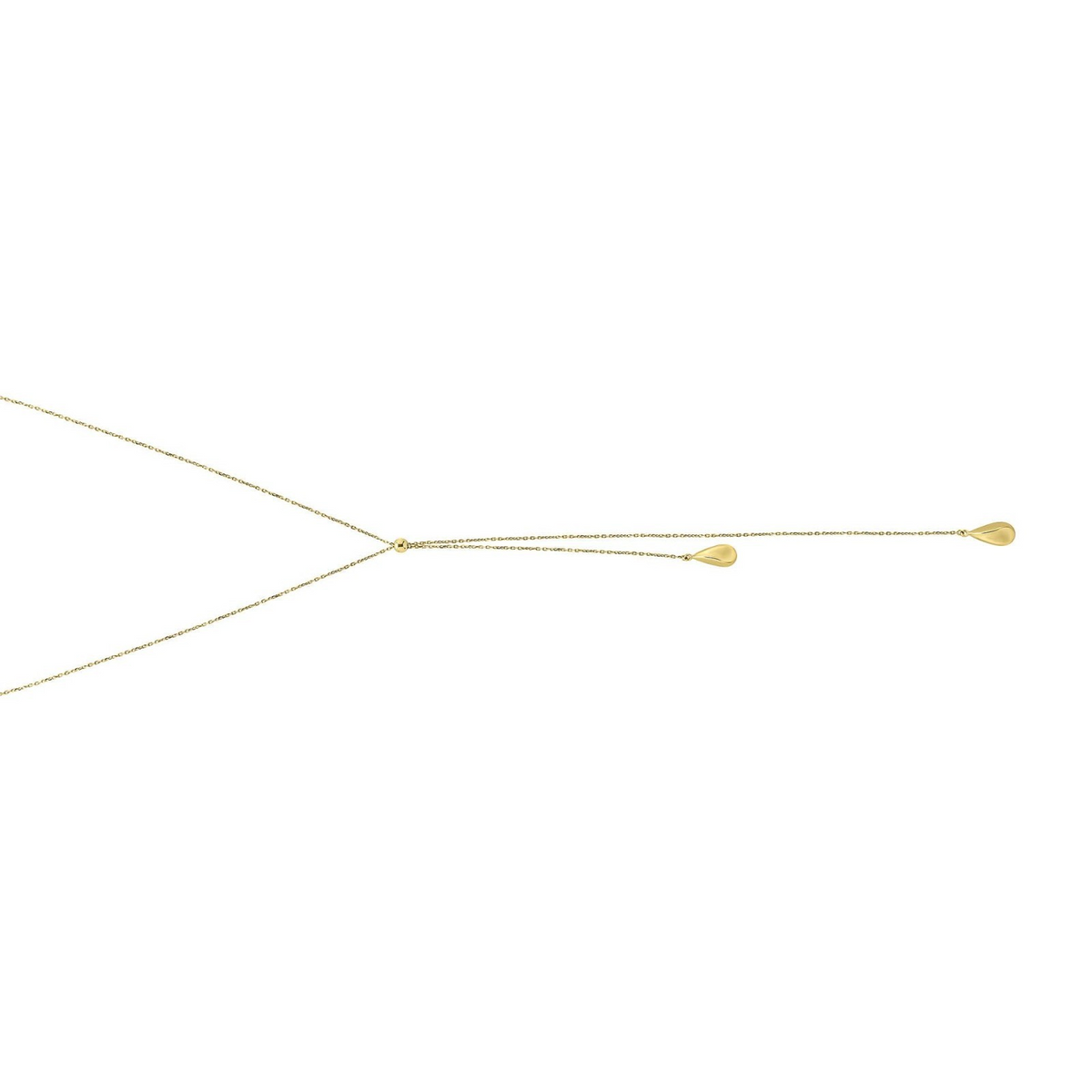 9ct Yellow Gold Lariat Necklace 375 Hallmarked British Made Brand New Boxed