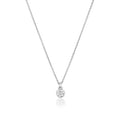 1 Natural Diamond Flush Necklace 18ct White Gold Hallmarked British Made
