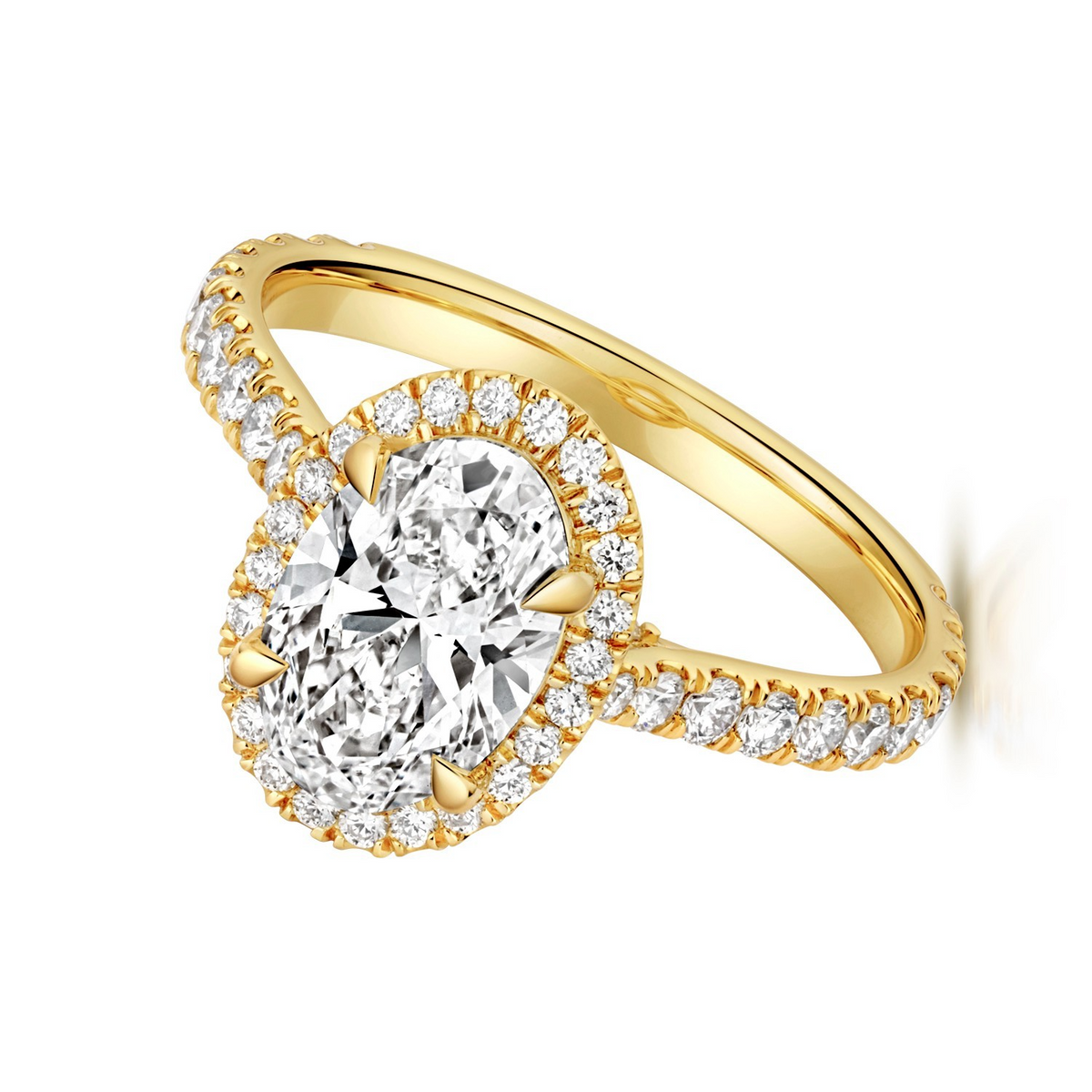 61 Lab-Grown Diamond Engagement Ring 18ct Yellow Gold Hallmarked Sizes J - Q