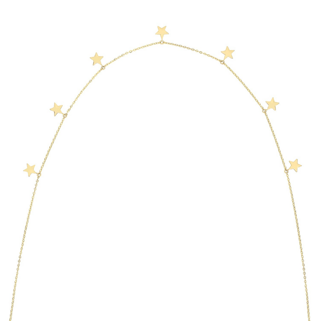 Star Celestial Necklace 9ct Yellow Gold 375 Hallmarked British Made