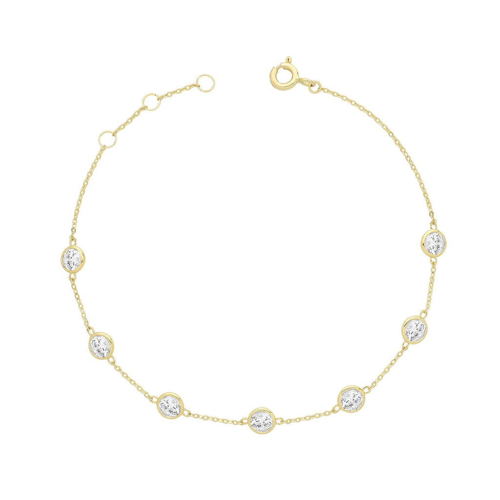 Flush Tennis Necklace and Bracelet Set 9ct Yellow Gold 375 Hallmarked