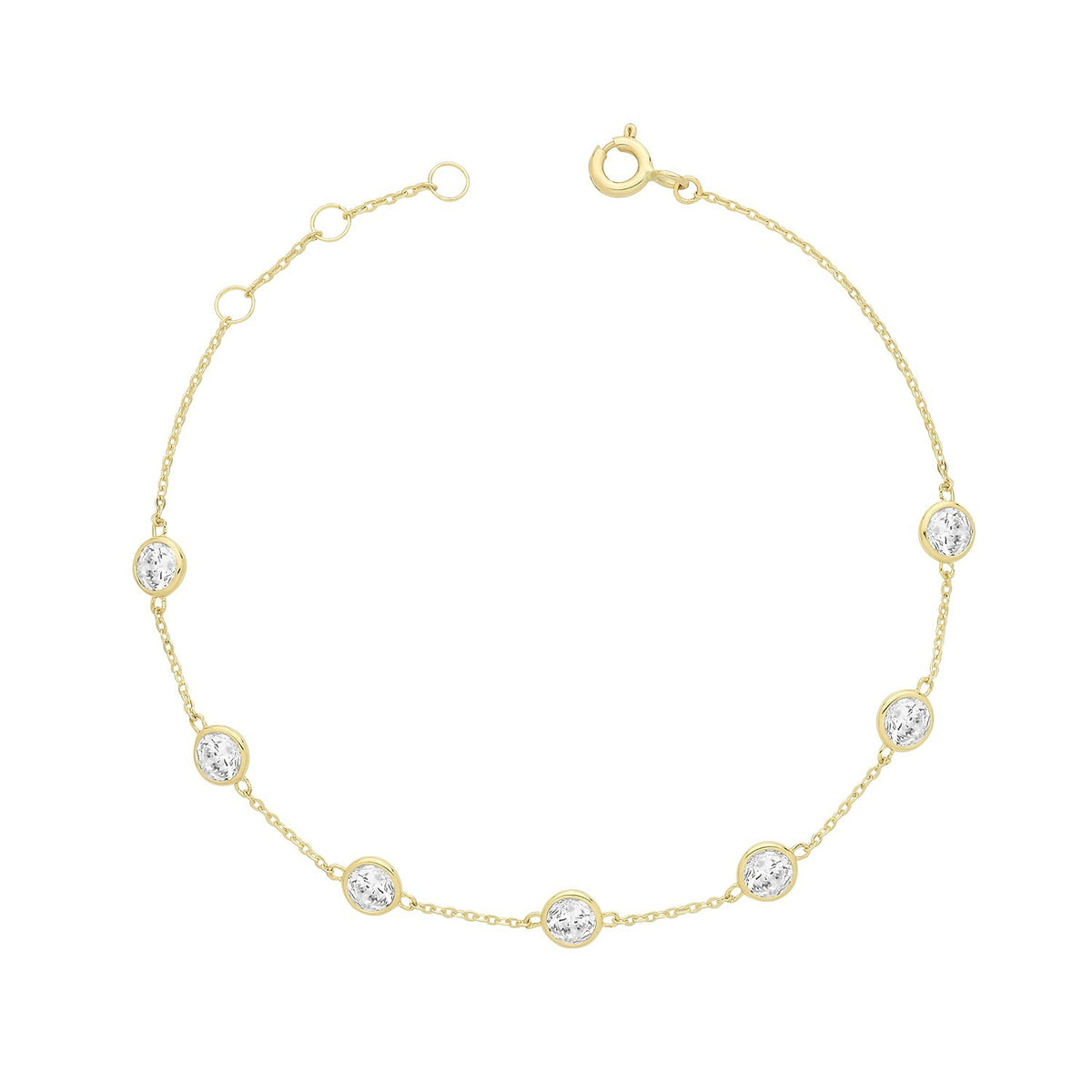 Flush Tennis Necklace and Bracelet Set 9ct Yellow Gold 375 Hallmarked