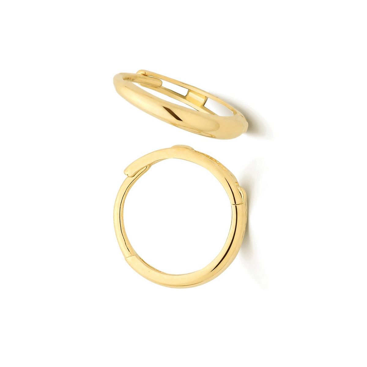 10mm 9ct Yellow Gold Hoop Earrings British Made 375 Hallmarked Brand New Boxed