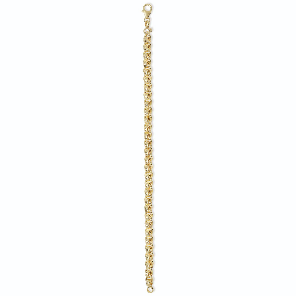 Roller Ball Bracelet 9ct Yellow Gold 375 Hallmarked British Made Brand New