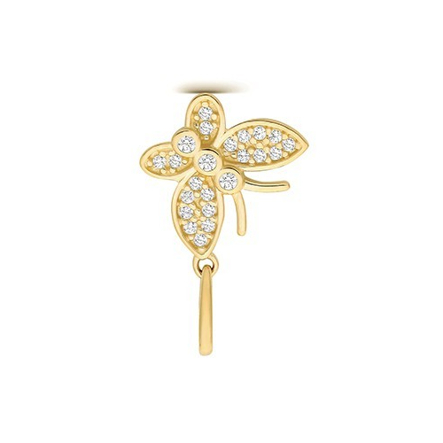 Butterfly 9ct Yellow Gold Pendant 375 Hallmarked British Made All Chain Lengths