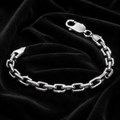 Gents Solid Sterling Silver Anchor Chain Bracelet British Made 925 Hallmarked