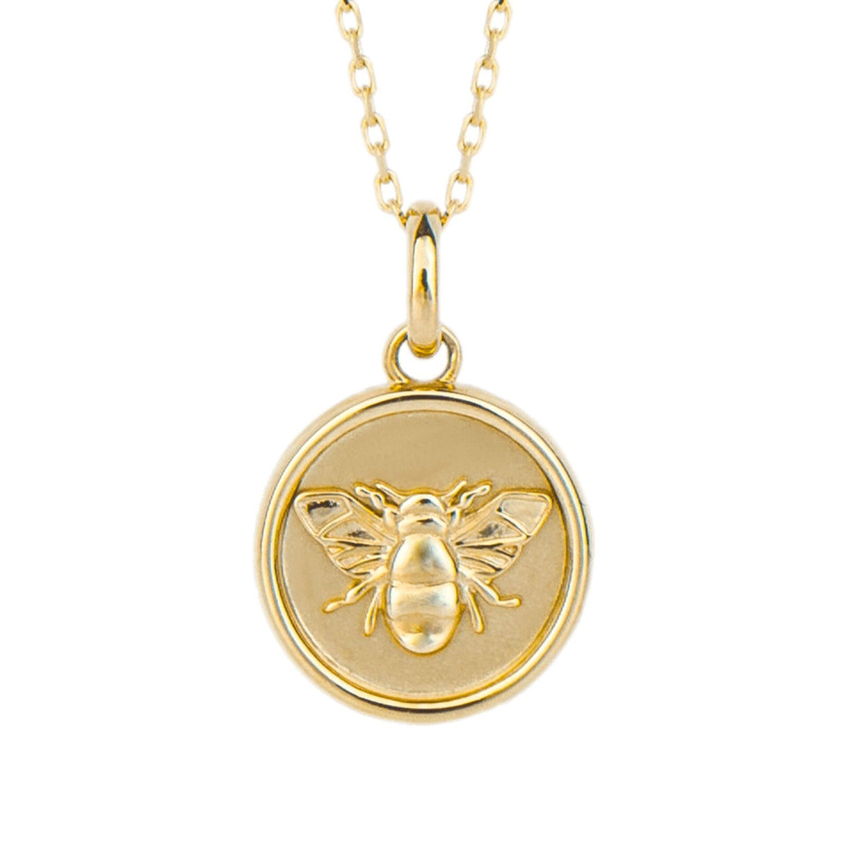 Bee Medalion Pendant 9ct Yellow Gold 375 Hallmarked British Made Brand New Boxed