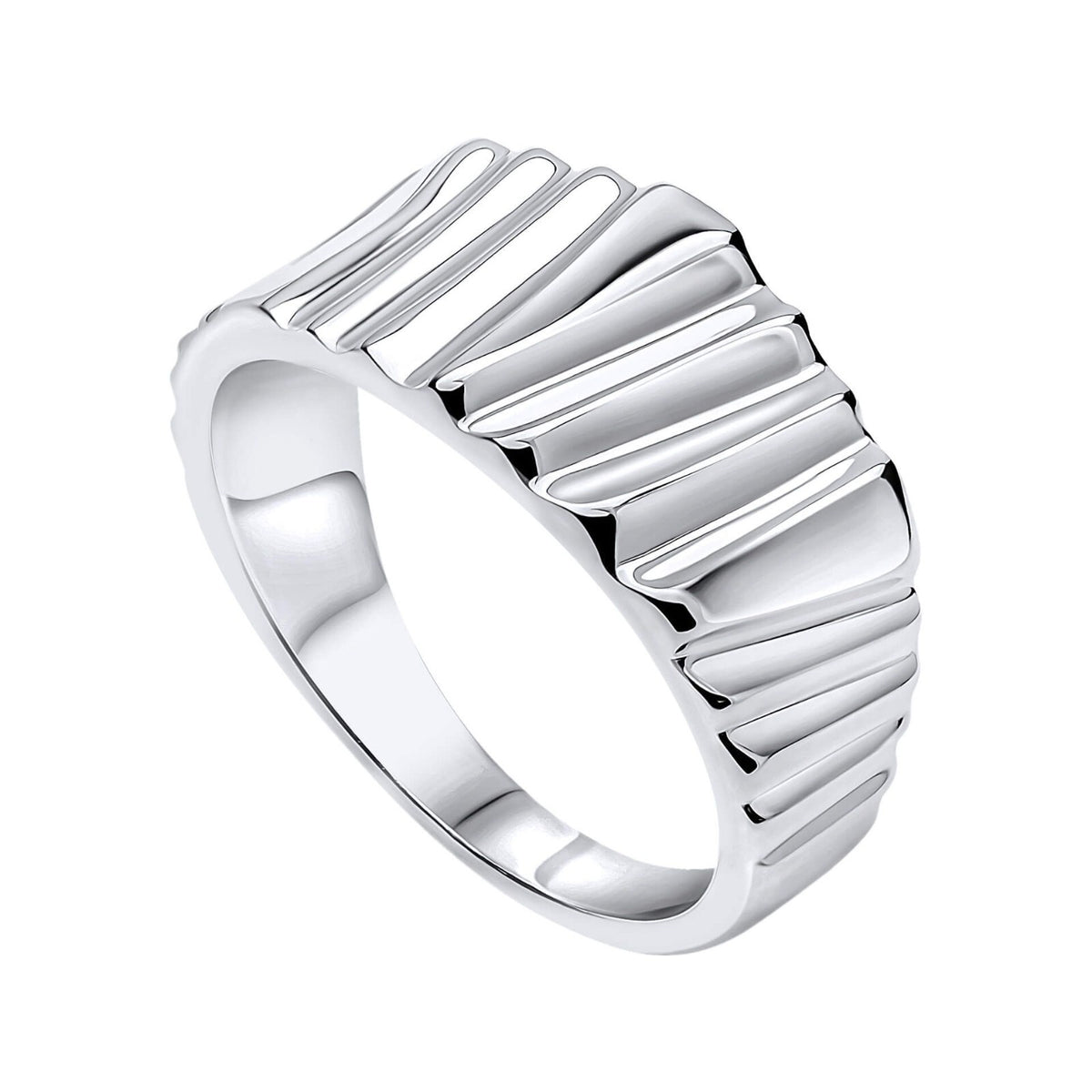 Ladies Tree Bark Inspired Ring 925 Hallmarked British Made Sizes K - S