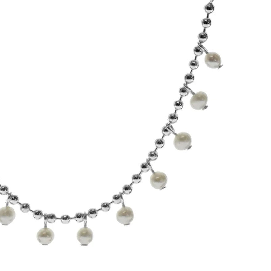12 Natural Pearl Necklace Solid Sterling Silver 925 Hallmarked British Made