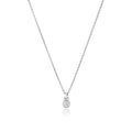 1 Natural Diamond Flush Necklace 18ct White Gold Hallmarked British Made