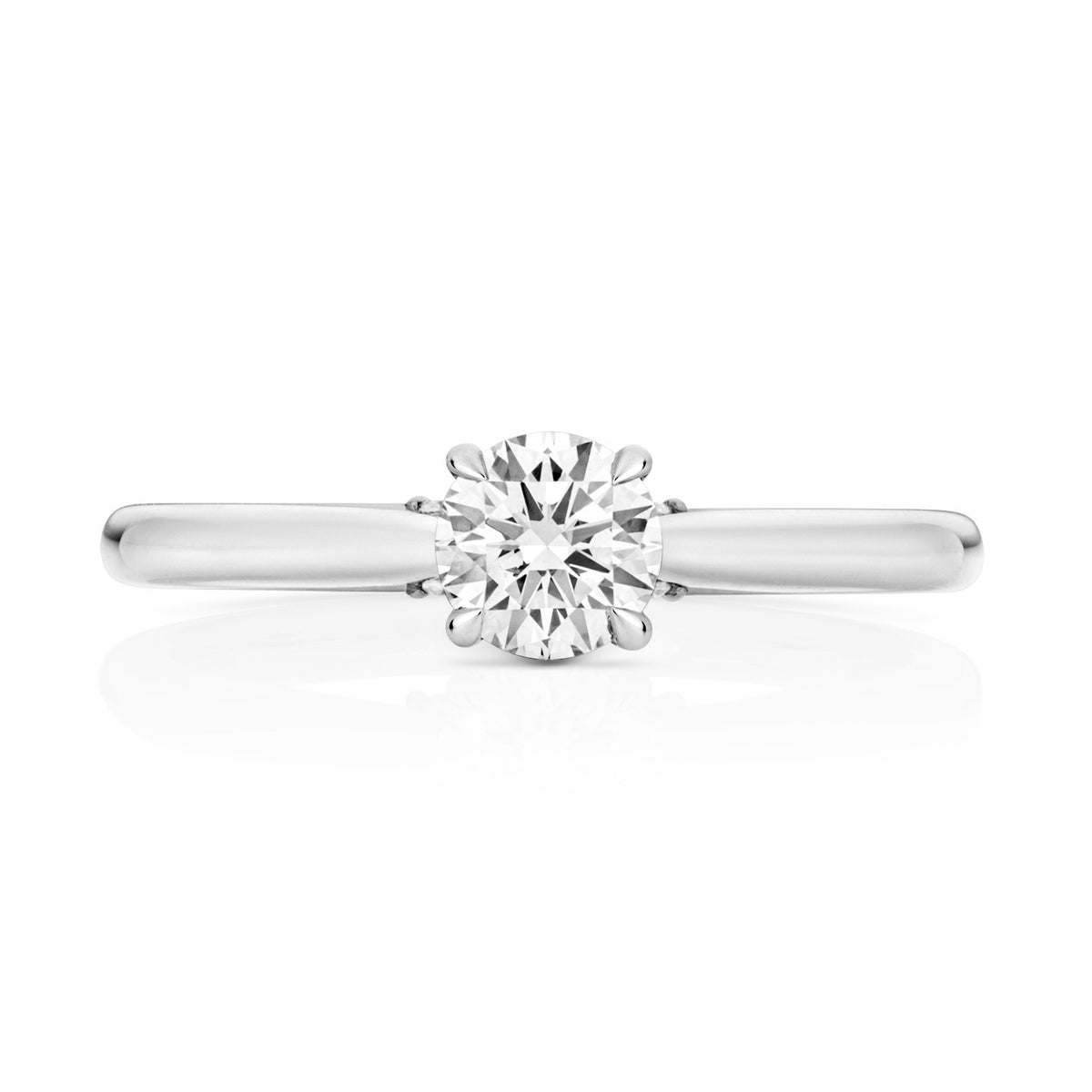 11 Lab-Grown Diamond Engagement Ring 18ct White Gold Hallmarked Sizes J - Q