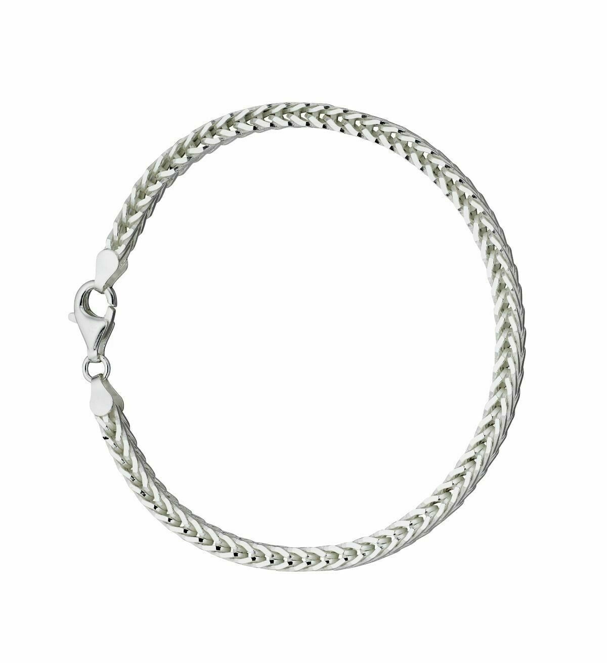 Sterling Silver Gents Bracelet Heavyweight Foxtail Design 925 Hallmarked