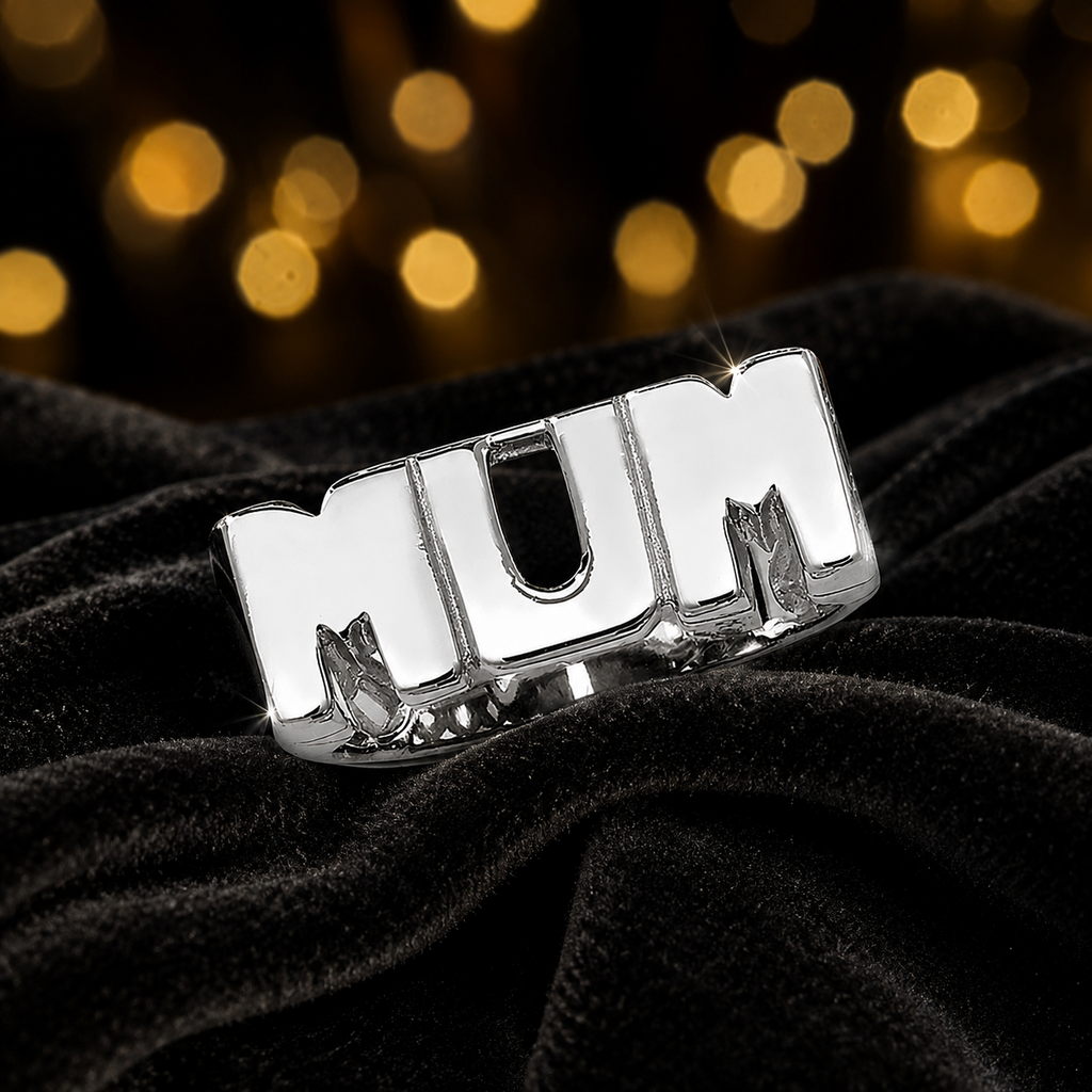 Mum Ring Sterling Silver 925 Hallmarked Size British Made L - S British Made