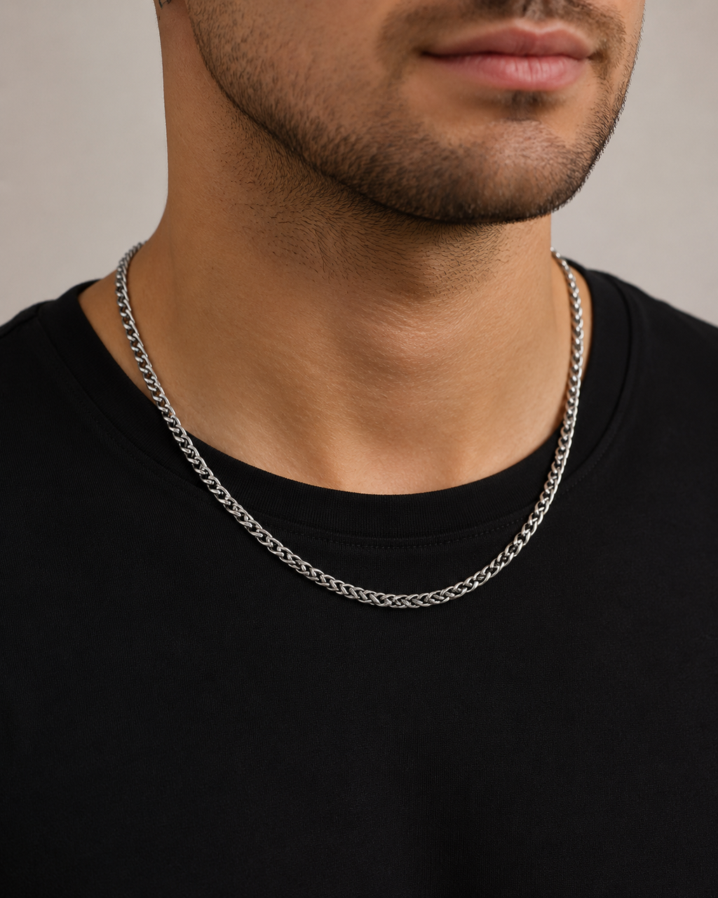 Heavy Gents Wheat Chain Solid Sterling Silver 925 Hallmarked British Made