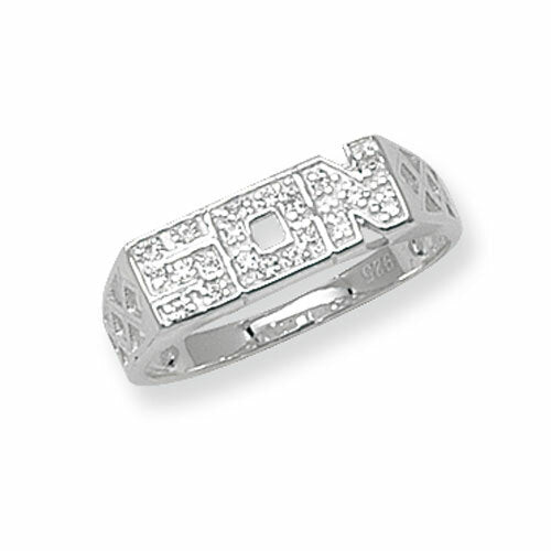 Son Gemstone Ring Basket Sides Sterling Silver 925 Hallmarked Sizes L - U