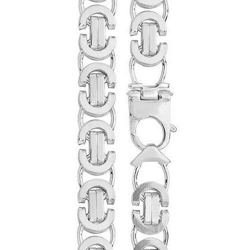 Sterling Silver Byzantine Bracelet British Made 925 Hallmarked 8" Weight 83g