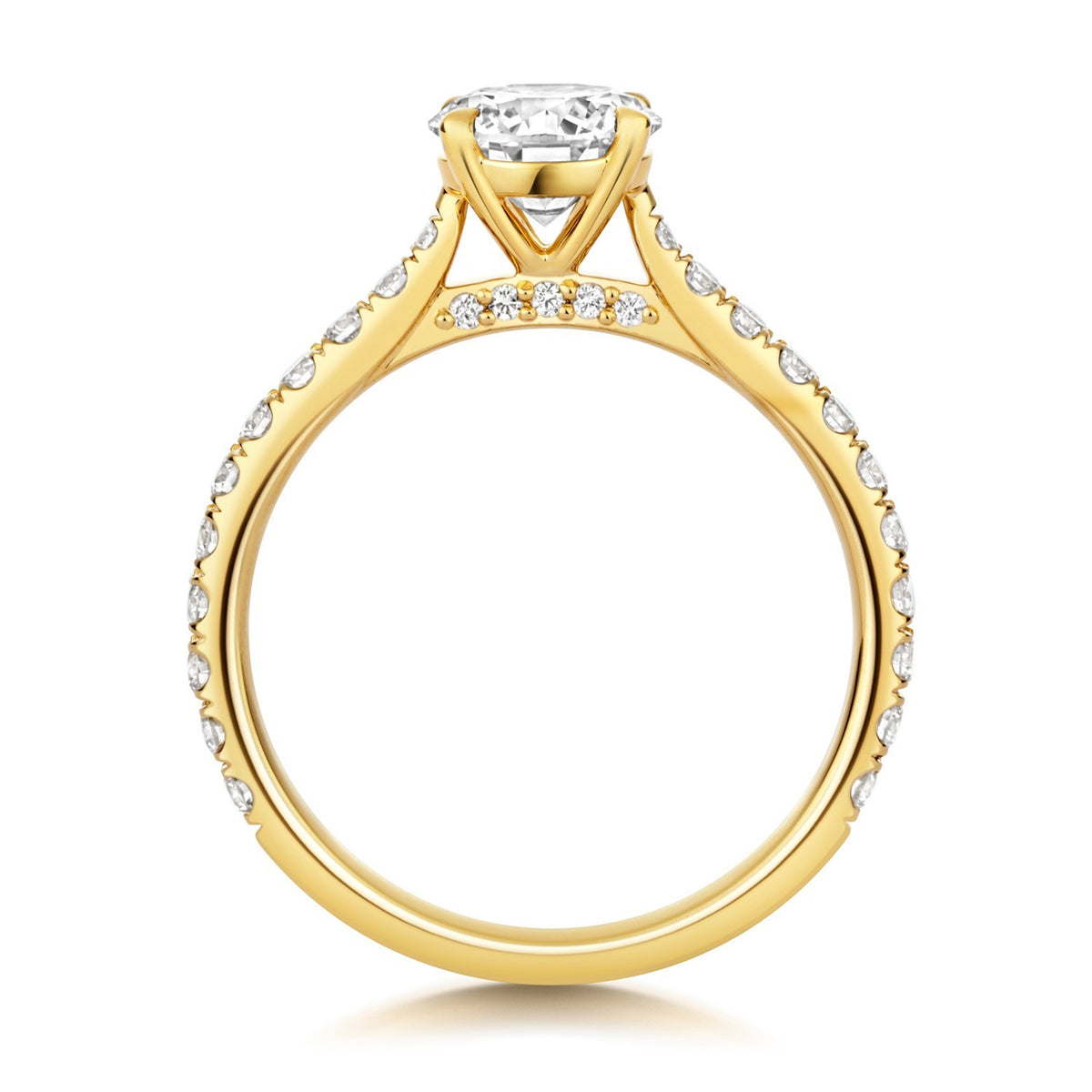 33 Lab-Grown Diamond Engagement Ring 18ct Yellow Gold Hallmarked Sizes J - Q