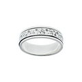 Mens Textured Sterling Silver Spinner Rotating Ring 925 Hallmarked Sizes W - Z
