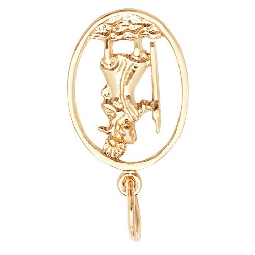 St Christopher Protection 9ct Yellow Gold Pendant 375 Hallmark All Chain Lengths