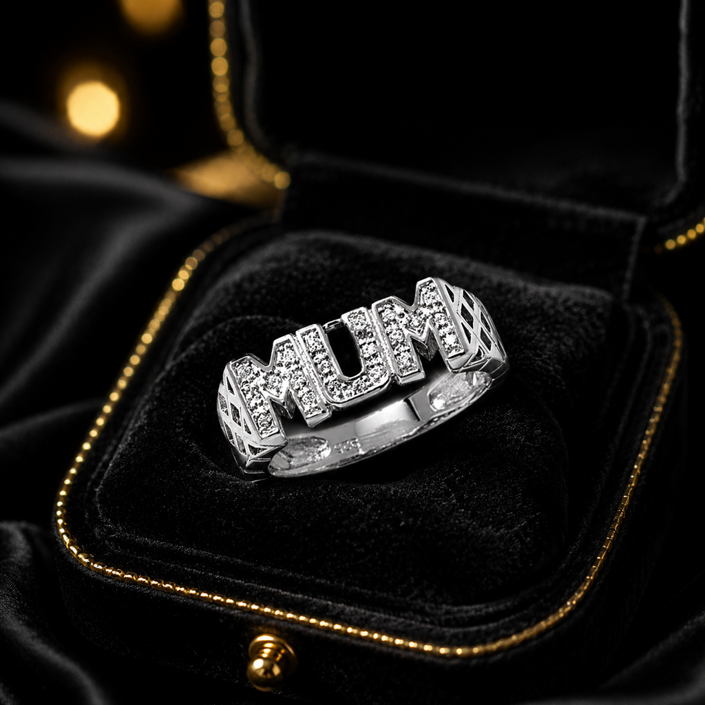 Mum Ring Sterling Silver 925 Hallmarked Size British Made K - Z British Made
