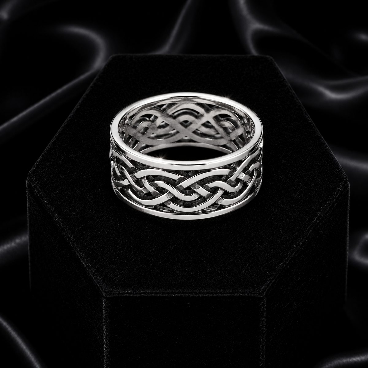 Mens Celtic Band Ring 925 Hallmarked British Made Brand New Boxed  Sizes S - Z