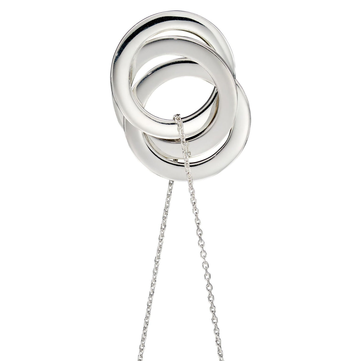 Triple Interlink Necklace Sterling Silver 925 Hallmarked Brand New Boxed