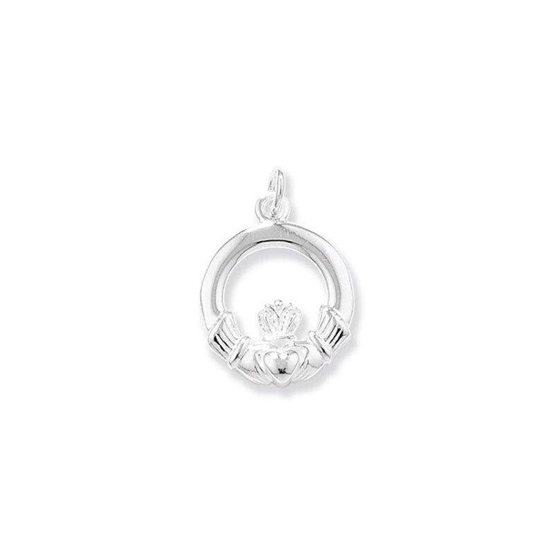 Plain Claddagh Pendant Sterling Silver 925 Hallmarked All Chain Lengths