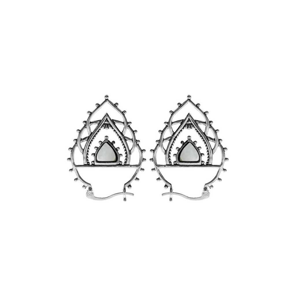 Zora Mother Of Pearl Hoop Earrings Sterling Silver 925 Hallmark Brand New Boxed