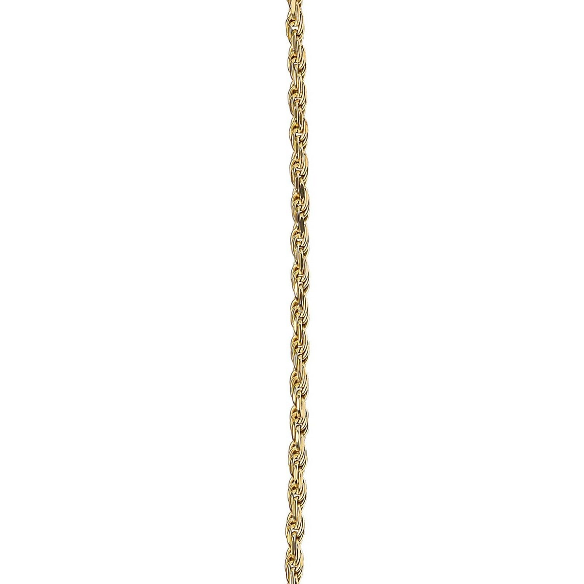 Extendable Corda Rope Chain 9ct Gold Plated Hallmarked British Made 41-46cm