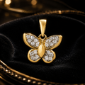 Butterfly 9ct Yellow Gold Pendant 375 Hallmarked British Made All Chain Lengths