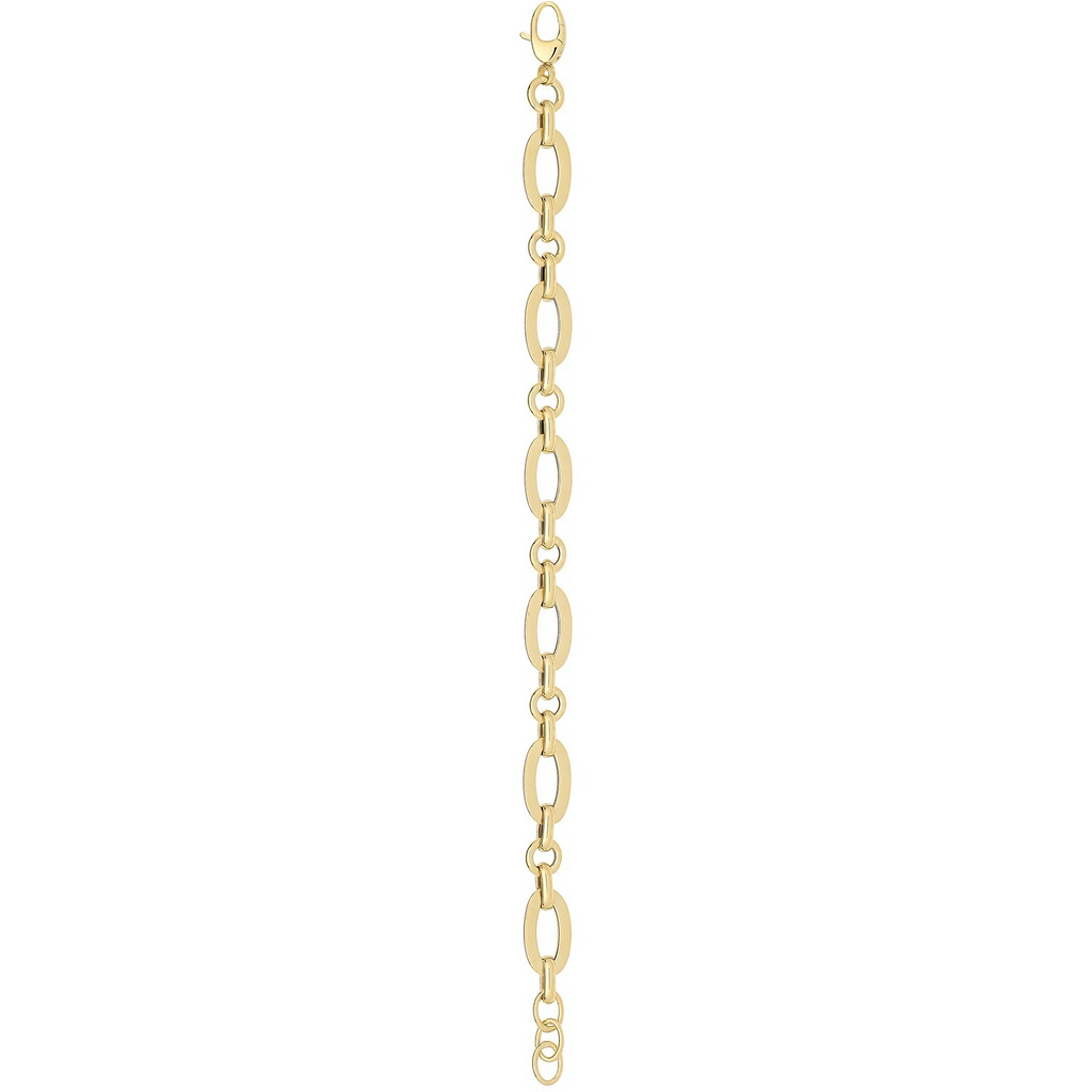 Fancy Alternate Bracelet 9ct Yellow Gold 375 Hallmarked British Made Brand New
